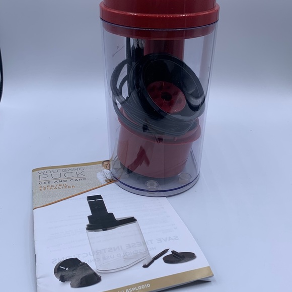 Wolfgang Puck 3 in 1 Red Electric Spiralizer Model BSPL0010 - Picture 3 of 12